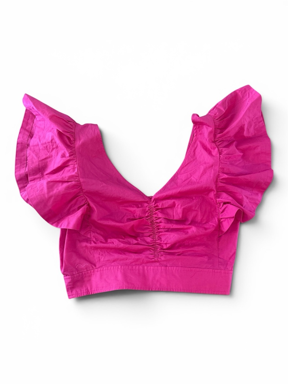 Intermix Isla Flutter  Sleeve Crop Top